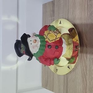 Resin Snowman & Tree Plate